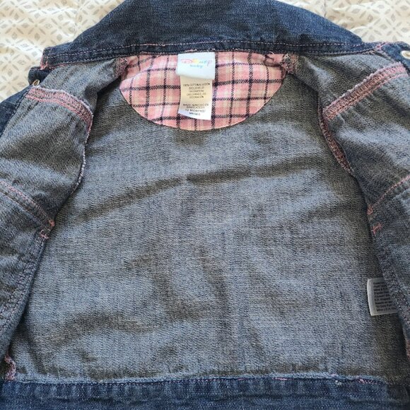 Disney Baby Pooh Denim Jacket  Y2K Pink Ruffle Western Jean Coat (12M) - Picture 3 of 13